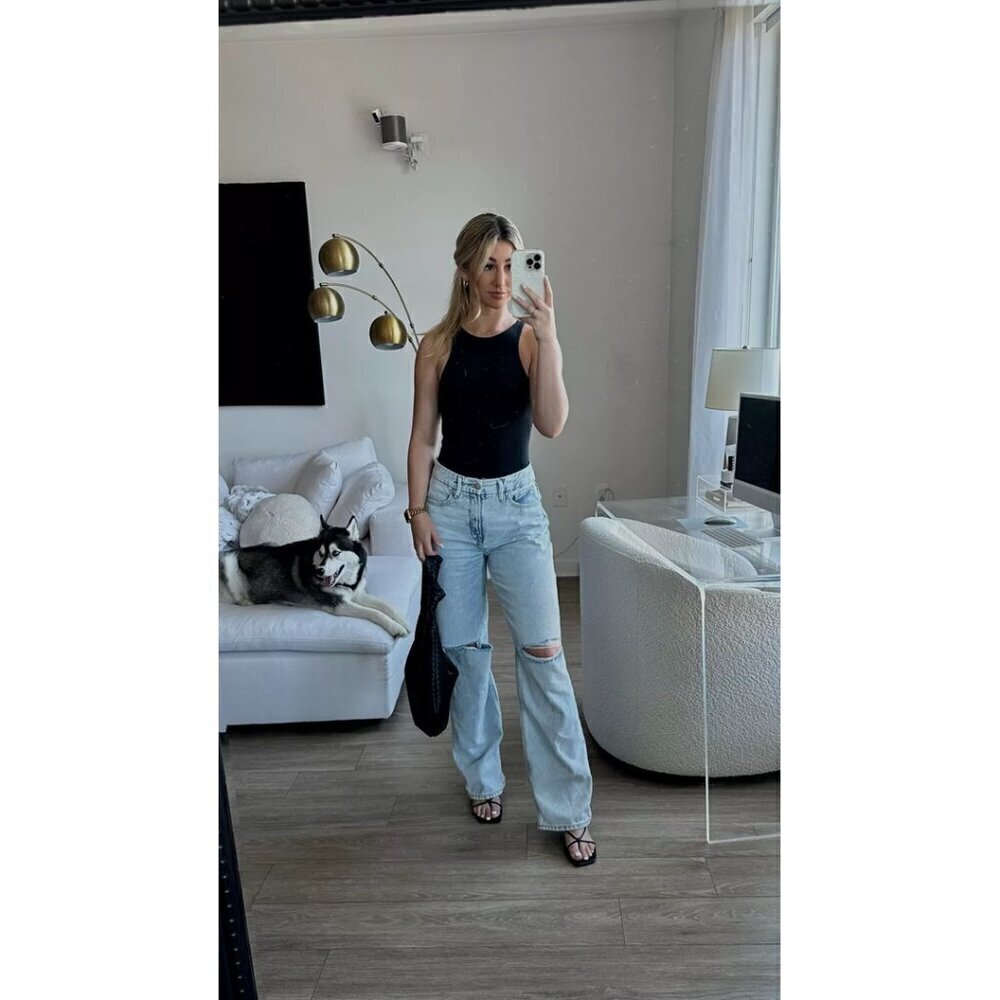 SKIMS Fits Everybody High Neck Bodysuit in Onyx Black Size XX-Small - Picture 16 of 16